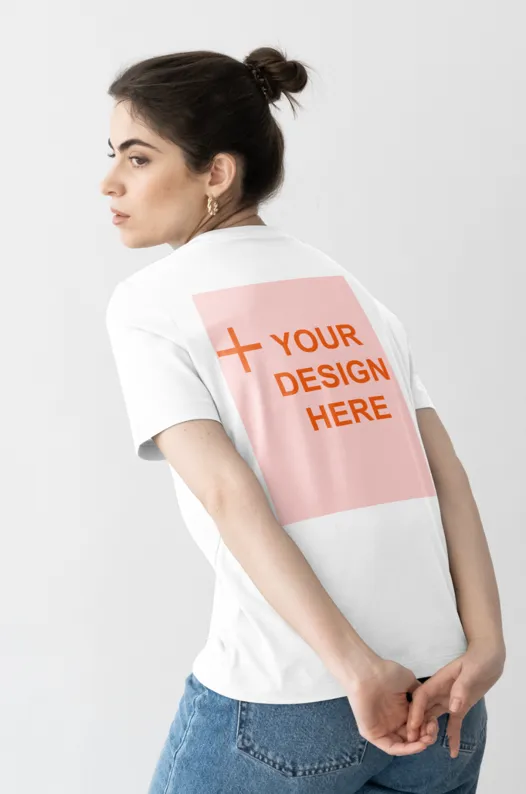 2.T-shirt with huge custom printing area on the back for dropshipping