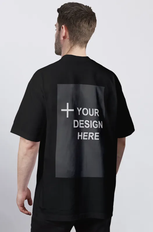 Mock-up design on a t-shirt for custom printing